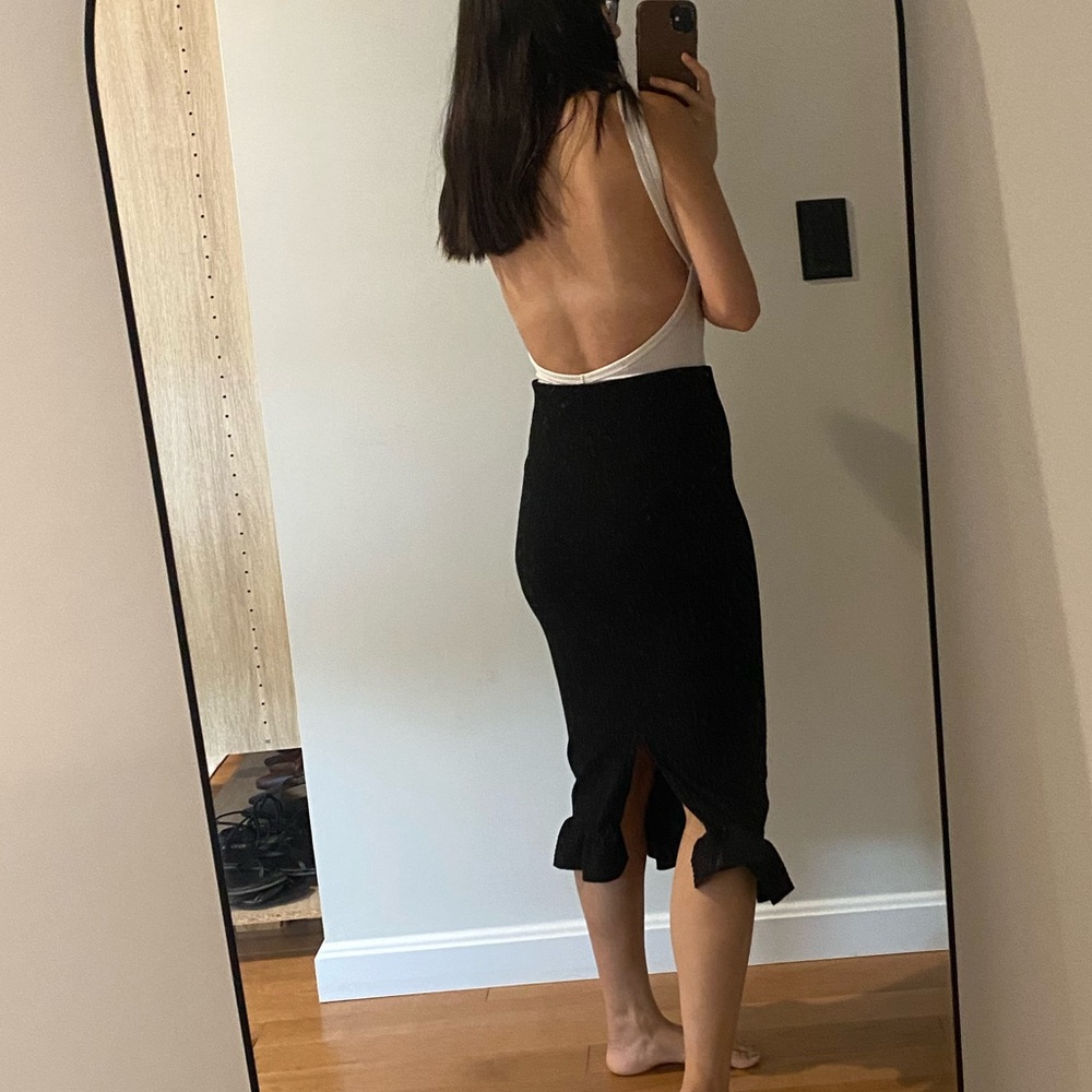 Reformation open back bodysuit